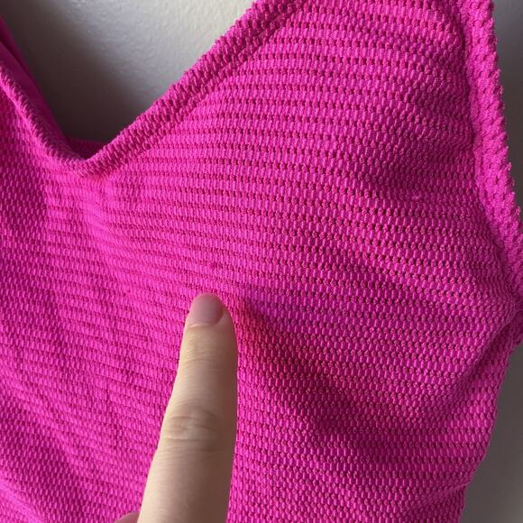 Xhilaration Mesh One Piece Swimsuit Swimwear Bathing Strappy Ladder Sides Pink S - Picture 11 of 16